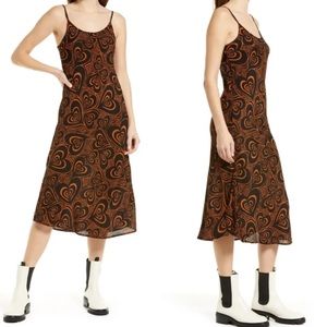 Lisa Says Gah Wild Hearts Midi Slip Dress